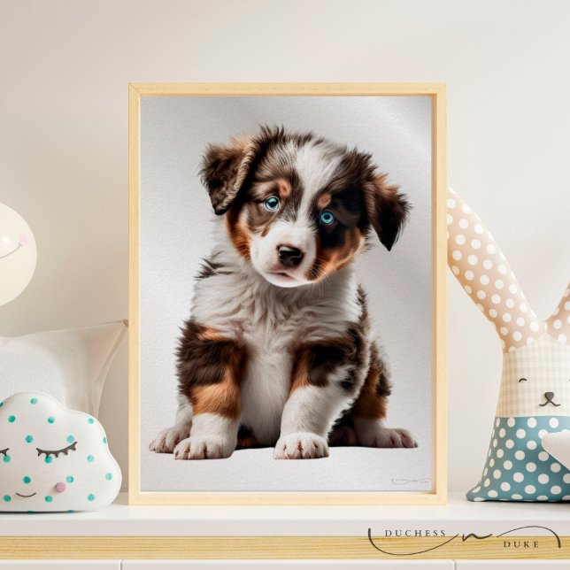 Affiche Australian Shepherd Chien Chien Chien Graphique Pé (Créateur téléchargé)