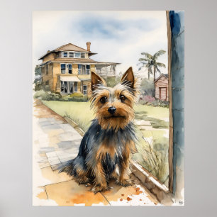 Affiche Australian Silky Terrier - Chien Art Imprimer