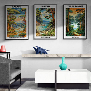 Affiche Australian Travel Poster, Daintree, QLD