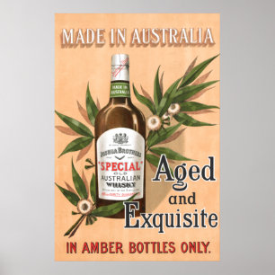 Affiche Australian Whisky publicité Vintage