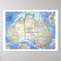 " Australie : 1963 carte détaillée ...