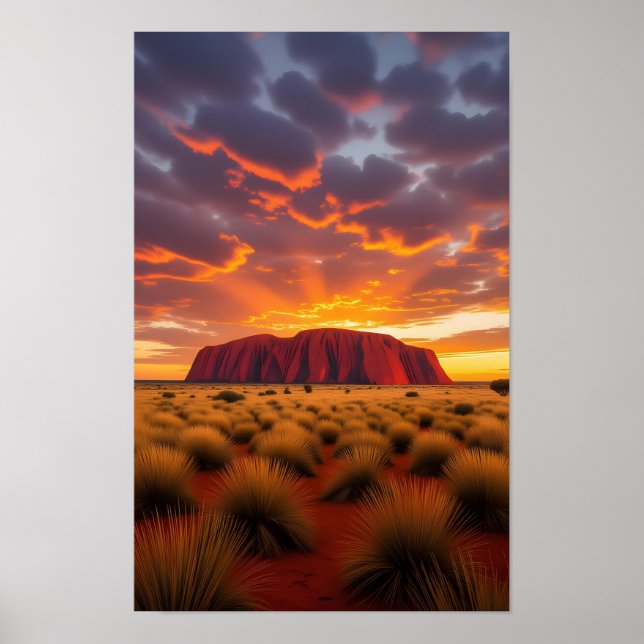 Affiche Australie Ayers Rock (Devant)