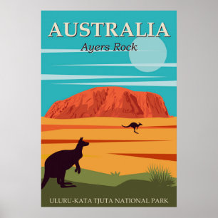 Affiche Australie Ayers Rock, Uluru-Kata Tjuta National