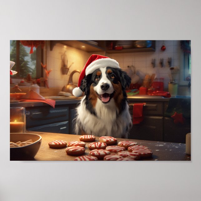 Affiche Australie Berger Noël Cookies vacances (Devant)