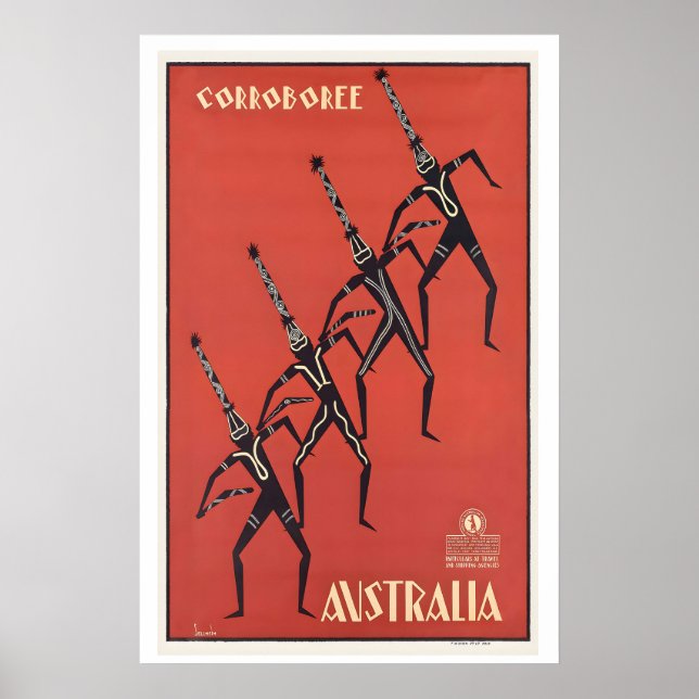 Affiche Australie Corroboree Australiens autochtones (Devant)