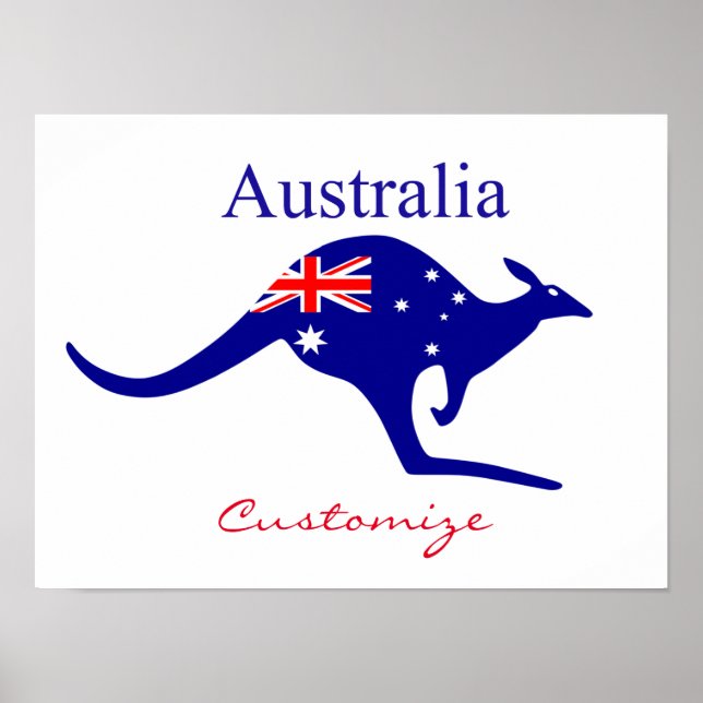 Affiche Australie Drapeau Kangaroo Thunder_Cove (Devant)