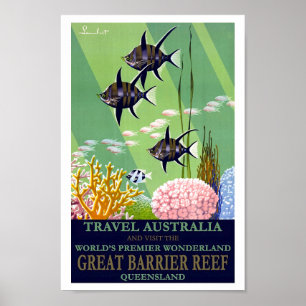 Affiche Australie : Grande barrière de corail, Queensland 
