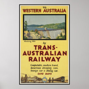 Affiche Australie occidentale par Trans-Australian Railway
