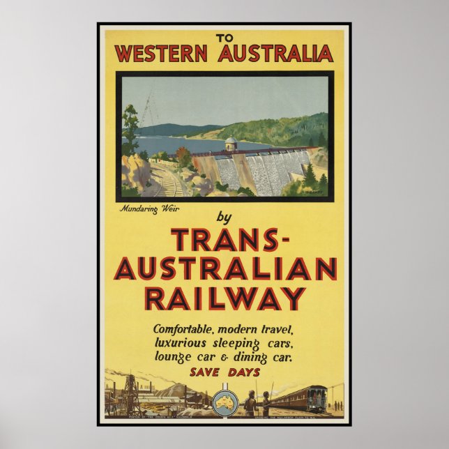 Affiche Australie occidentale par Trans-Australian Railway (Devant)