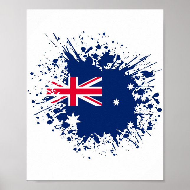 Affiche Australie Souvenir Landmark, Australie Drapeau Voy (Devant)