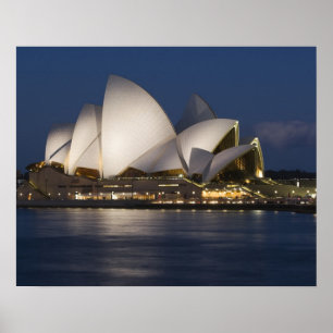Affiche Australie, Sydney. Opéra la nuit