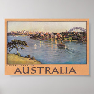 Affiche Australie Sydney Vintage voyage du pont du port