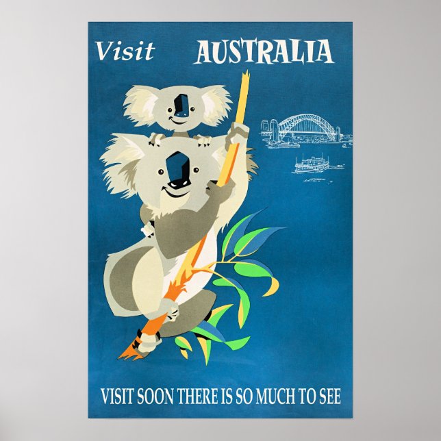 Affiche Australie, Visitez Bientôt (Devant)