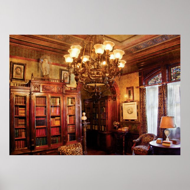 Affiche Auteur - Dans la bibliothèque (Devant)