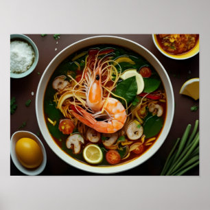 Affiche Authentic Tom Yum Goong Soupe thaïe