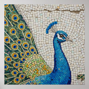 Affiche Authentique Mosaïque Peacock