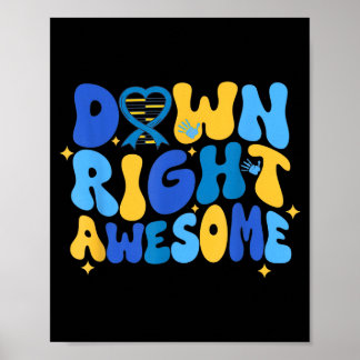 Affiche Autism adhd down syndrome awareness 321 down right