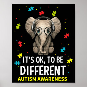 Affiche Autism Aware Acceptance Women Kid Its Ok To Be