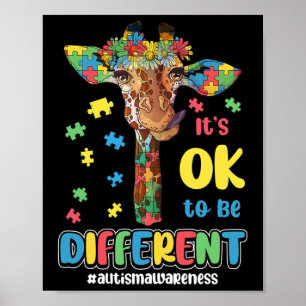 Affiche Autism Aware Acceptance Women Kid Its Ok To Be