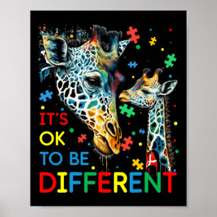 Affiche Autism Aware Acceptance Women Kid Its Ok To Be