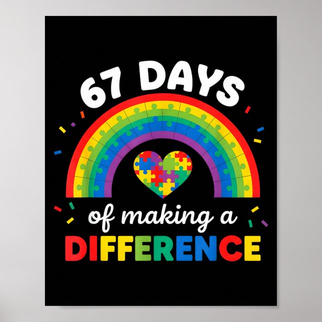 Affiche Autism Awareness 67 Days Of Making A Difference 6  (Devant)