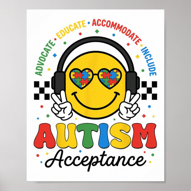 Affiche Autism Awareness Acceptance Special Education Teac (Devant)