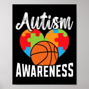 Affiche Autism Bysketbyll Autism Warrior Bysketbyll Player
