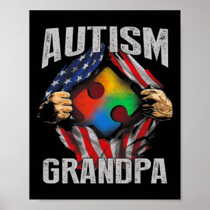 Affiche Autism Grandpa Sensibilisation sur l'autisme du dr