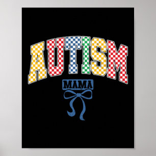 Affiche Autism Mama Maman Coquette Bow Sensibilisation sur