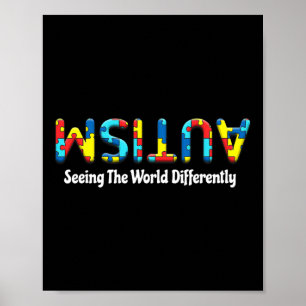 Affiche Autism Seeing The World Differently Upside Autism