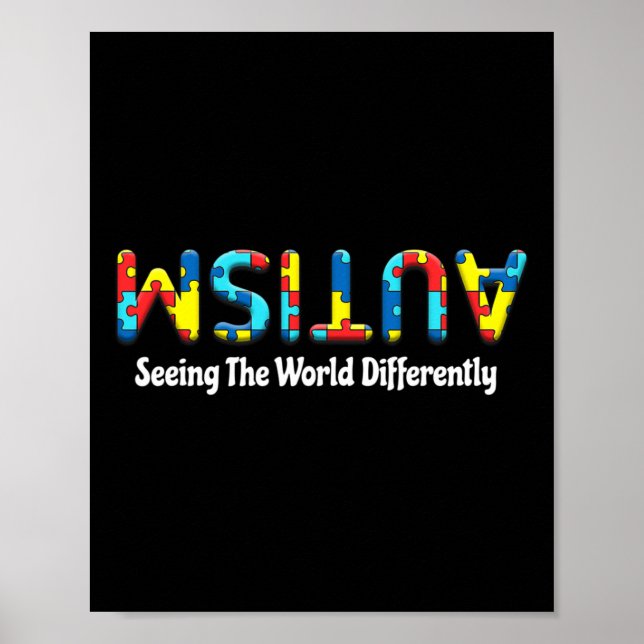 Affiche Autism Seeing The World Differently Upside Autism (Devant)
