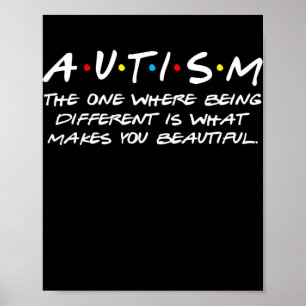 Affiche Autism The One Where Being Different Puzzle