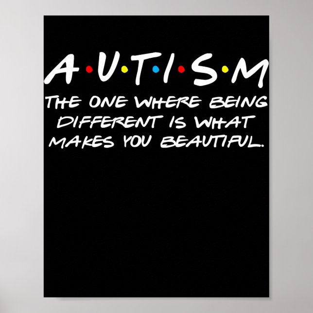 Affiche Autism The One Where Being Different Puzzle (Devant)