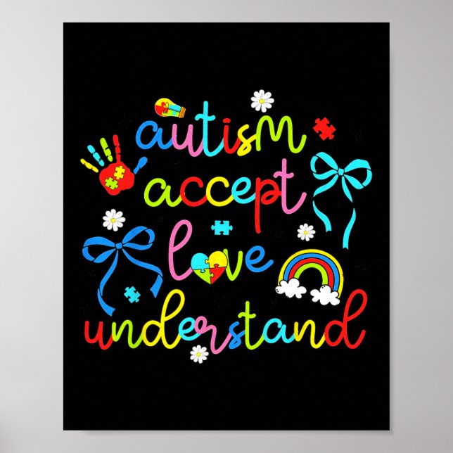 Affiche Autisme Accepter l'amour Comprendre Coquette Bow R (Devant)