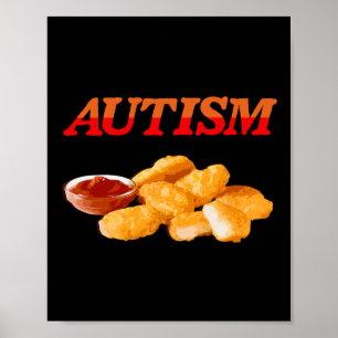 Affiche Autisme Alimentation Amoureux Poulet Nugget Foin