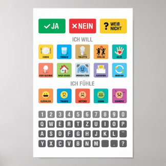 Affiche Autisme allemand AAC PECS Point Communication 03