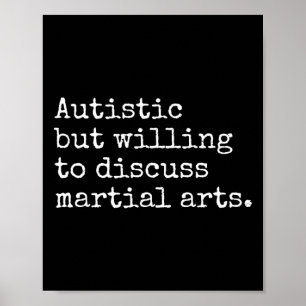 Affiche Autisme Asd'Aspie Karate Kung Fu Autistic Martial 