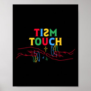 Affiche Autisme Chemise Funny Tism Touch Autiste Mème Auti