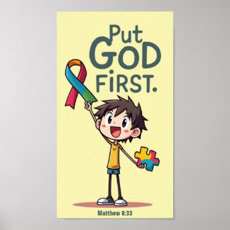 Affiche Autisme/Chercher Dieu d'abord