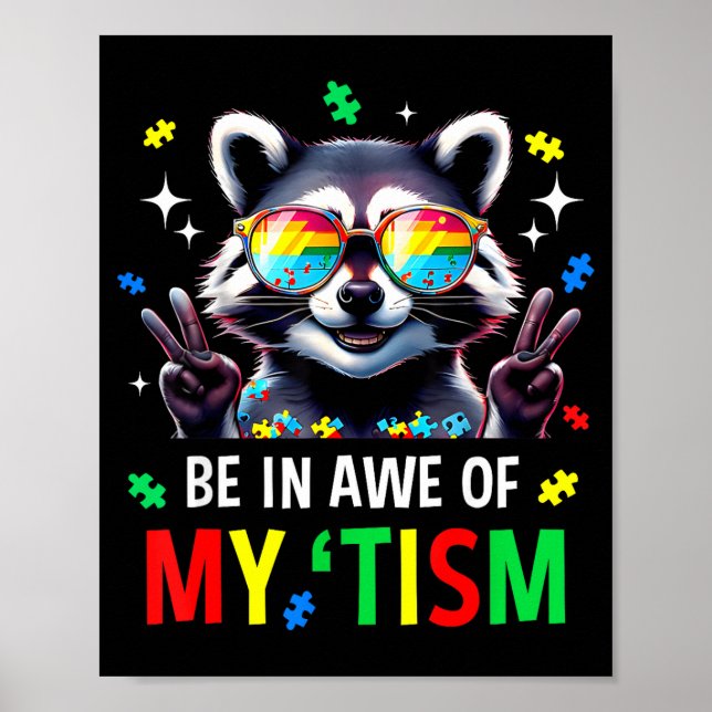 Affiche Autisme Drôle Être En Admiration Devant Mon Tisme  (Devant)