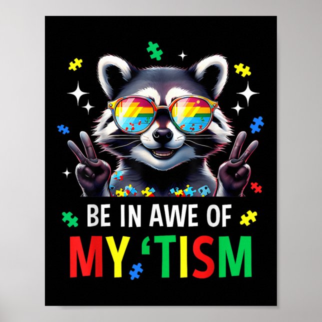 Affiche Autisme Drôle Être En Awe De Mon Mème Tisme Autist (Devant)