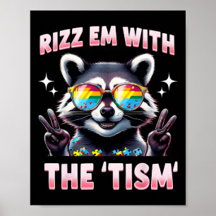 Affiche Autisme Drôle Rizz Em Avec Le Mème Tisme Autistiqu
