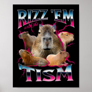 Affiche Autisme Drôle Rizz Em Avec Le Mème Tisme Autistiqu