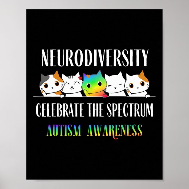 Affiche Autisme Embrasser la neurodiversité Célébrer les s (Devant)