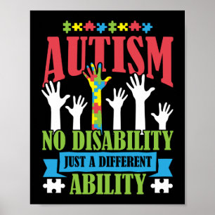 Affiche Autisme Fils Enfant Fille Sans Handicap Différent