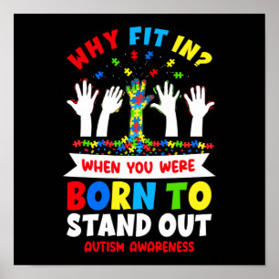 Affiche Autisme Fils Fille Enfant Vous Êtes Né Pour Vous T