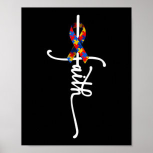 Affiche Autisme Foi Croix Autisme Autistique Drôle Autisme