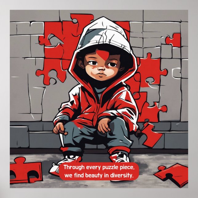 Affiche Autisme - Gardez ou concevez votre propre (Devant)