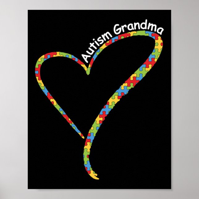 Affiche Autisme Grand-mère Sensibilisation sur l'autisme P (Devant)