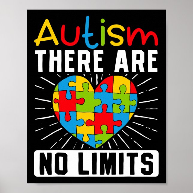 Affiche Autisme Il N'Y A Pas De Limites De Sensibilisation (Devant)